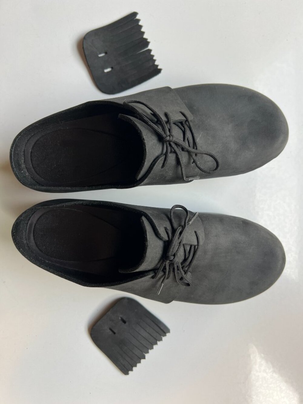 Bryr Zoe Monochrome Black Platform Clog with Removable Kilt - Picture 6 of 12
